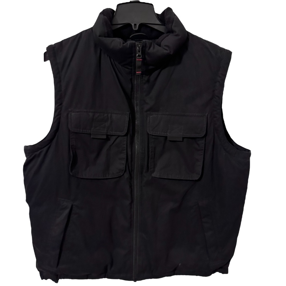 Eddie Bauer Vest Men's Large Goose Down Puffer Full Zip Pockets Outdoors Hunting